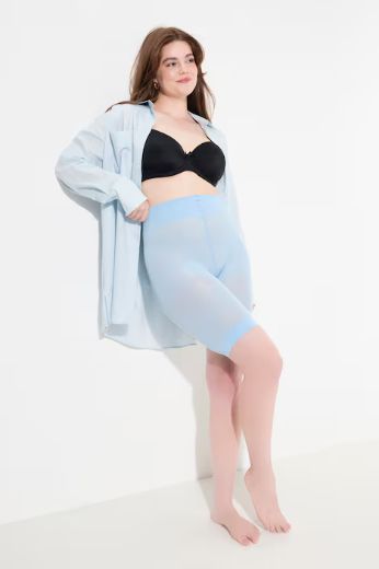 Plus size veliki brojevi Gaćice produženih nogavica 80 DEN-a za punije