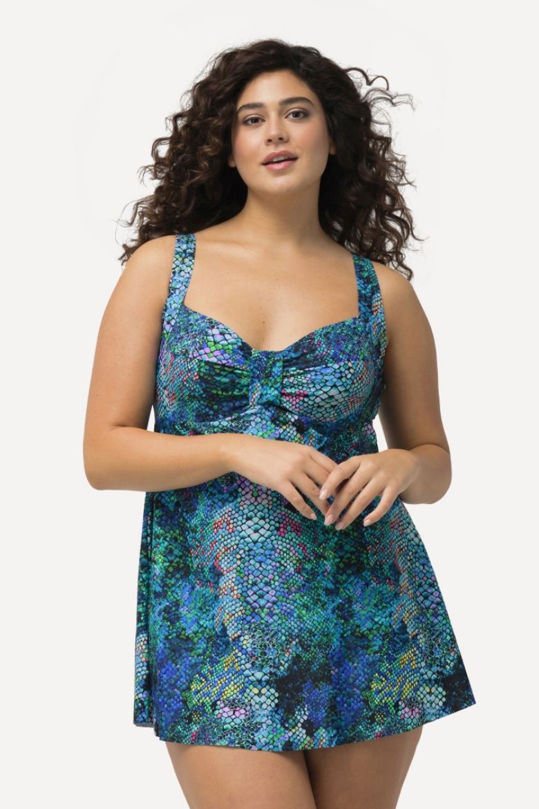 Plus size veliki brojevi Kupaći kostim haljina motiv zmije za punije