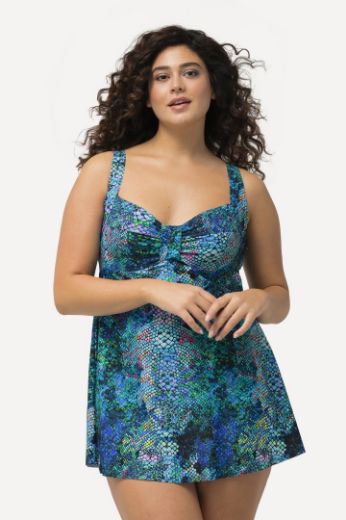 Plus size veliki brojevi Kupaći kostim haljina motiv zmije za punije