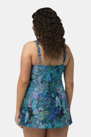 Plus size veliki brojevi Kupaći kostim haljina motiv zmije za punije