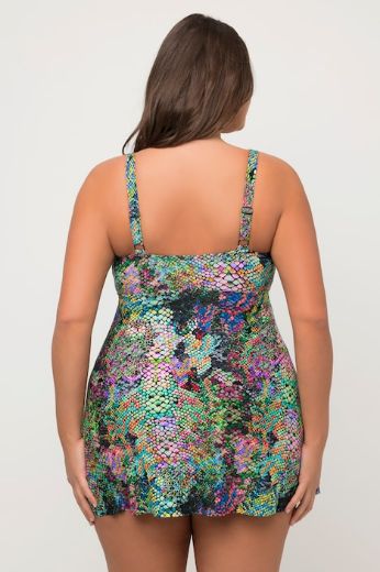 Plus size veliki brojevi Kupaći kostim haljina motiv zmije za punije