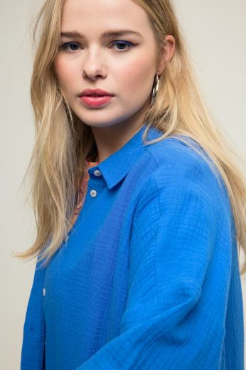 Plus size veliki brojevi Bluza na kopčanje za punije