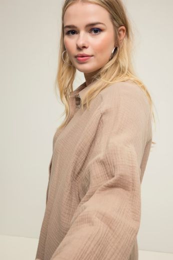 Plus size veliki brojevi Bluza na kopčanje za punije