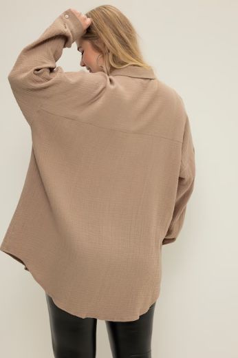 Plus size veliki brojevi Bluza na kopčanje za punije