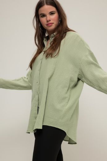 Plus size veliki brojevi Bluza na kopčanje za punije