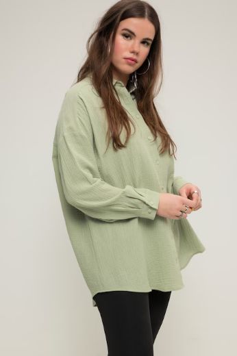 Plus size veliki brojevi Bluza na kopčanje za punije