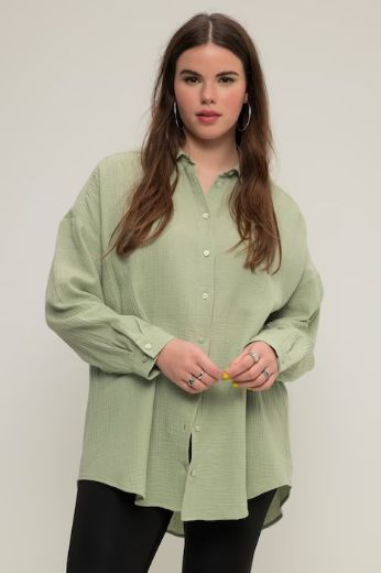 Plus size veliki brojevi Bluza na kopčanje za punije