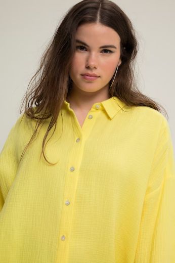 Plus size veliki brojevi Bluza na kopčanje za punije