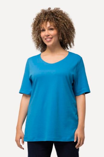 Plus size veliki brojevi Majica Slim Fit V ovrtanik za punije