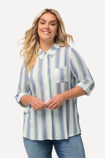 Plus size veliki brojevi Bluza na pruge za punije