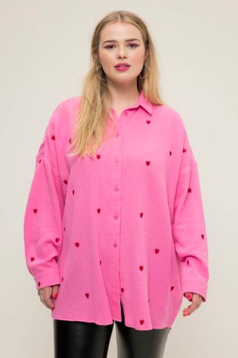 Plus size veliki brojevi Košulja šireg kroja s motivom srca za punije