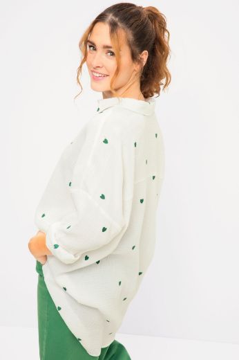 Plus size veliki brojevi Košulja šireg kroja s motivom srca za punije
