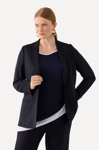 Plus size veliki brojevi Sako na pruge za punije