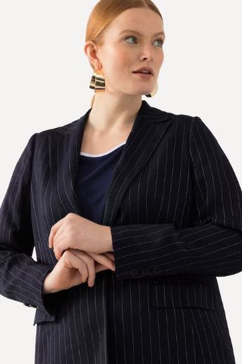 Plus size veliki brojevi Sako na pruge za punije