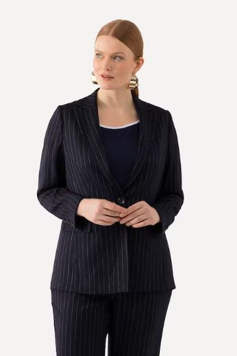 Plus size veliki brojevi Sako na pruge za punije
