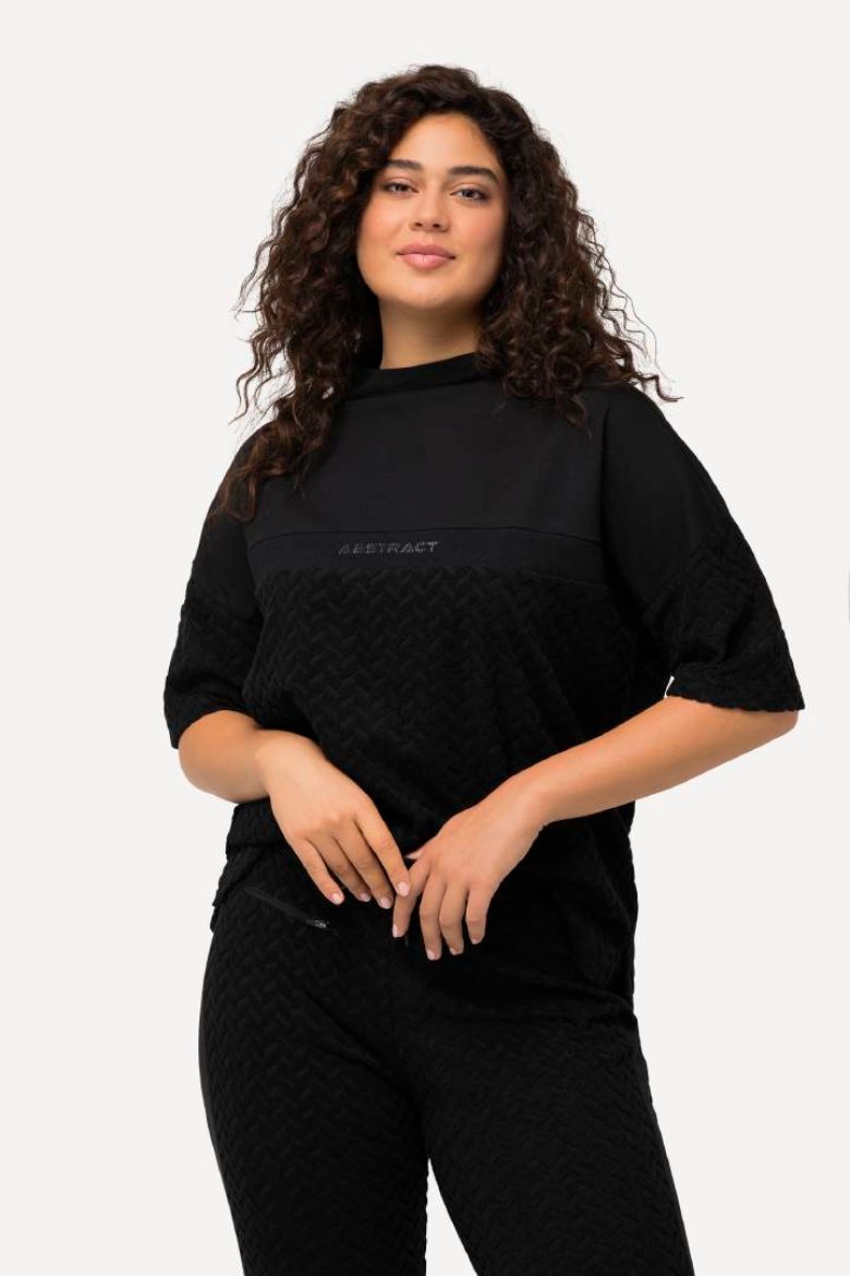 Plus size veliki brojevi Majica s natpisom kratkih rukava za punije