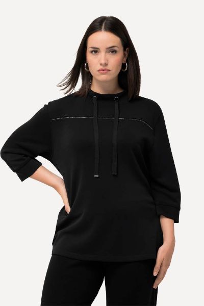 Veliki brojevi Majica s vezanjem na ovratniku moda za punije