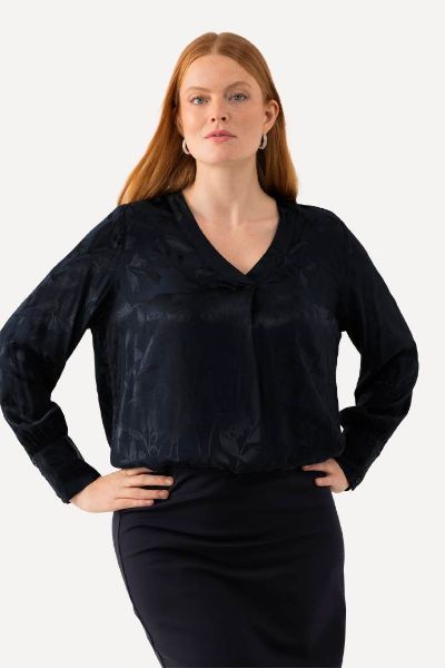 Veliki brojevi Bluza skrivenog kopčanja moda za punije