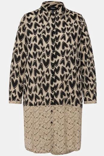 Plus size veliki brojevi Bluza duži model motiv srca za punije