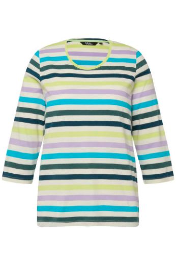 Plus size veliki brojevi Majica 3/4 rukavi na pruge za punije