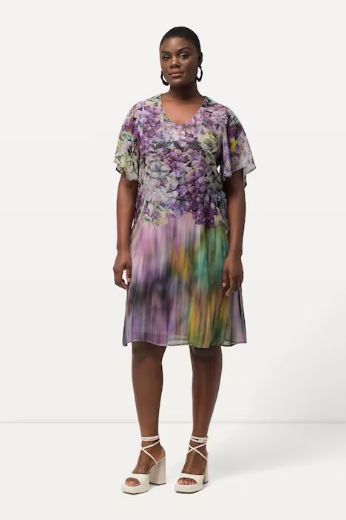 Plus size veliki brojevi Haljina elegantna A kroja s printom za punije