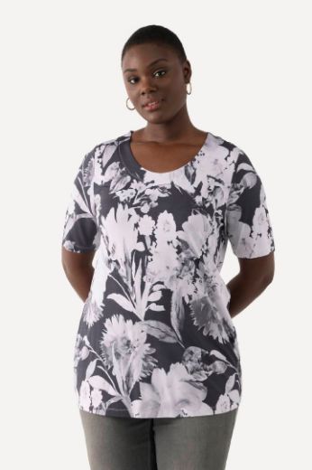 Plus size veliki brojevi Majica Slinky s cvjetnim uzorkom kratkih rukava za punije
