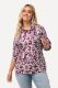 Veliki brojevi Majica cvjetnog motiva povišenog ovratnika moda za punije