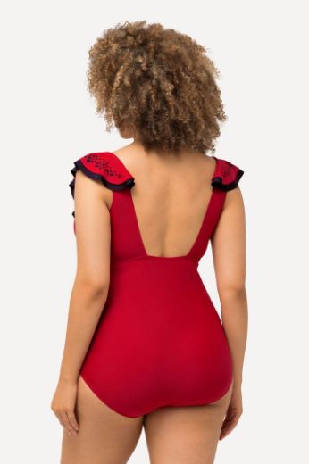 Plus size veliki brojevi Kupaći kostim jednodijelni s volanom za punije