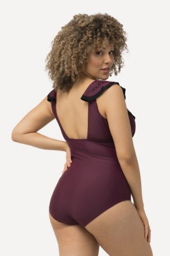 Plus size veliki brojevi Kupaći kostim jednodijelni s volanom za punije