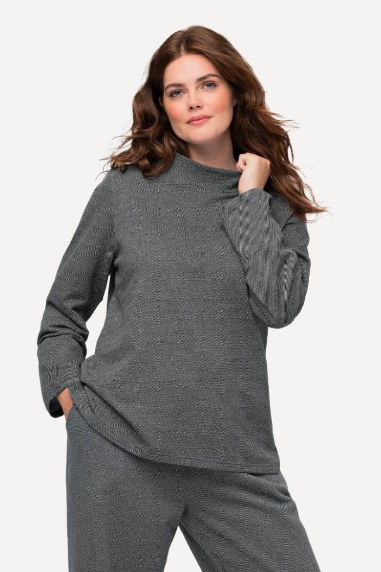 Plus size veliki brojevi Majica povišenog ovratnika za punije