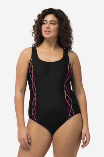 Plus size veliki brojevi Kupaći kostim jednodijelni s prugama za punije
