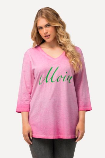 Plus size veliki brojevi Majica V ovratnika s natpisom za punije