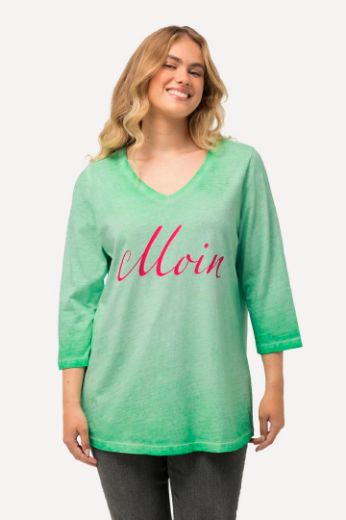 Plus size veliki brojevi Majica V ovratnika s natpisom za punije