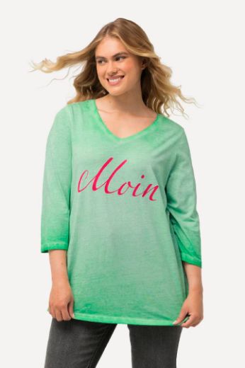 Plus size veliki brojevi Majica V ovratnika s natpisom za punije