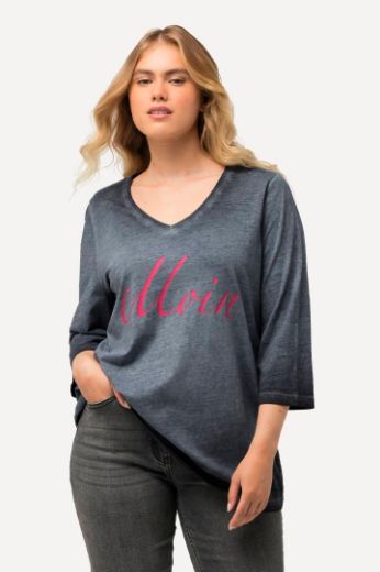 Plus size veliki brojevi Majica V ovratnika s natpisom za punije