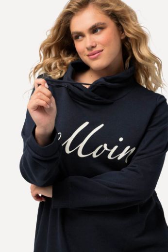 Plus size veliki brojevi Majica povišenog ovratnika s natpisom za punije