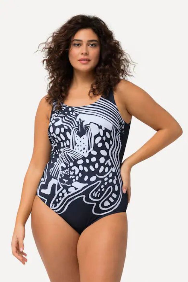 Plus size veliki brojevi Kupaćo kostim jednodijelni s printom za punije
