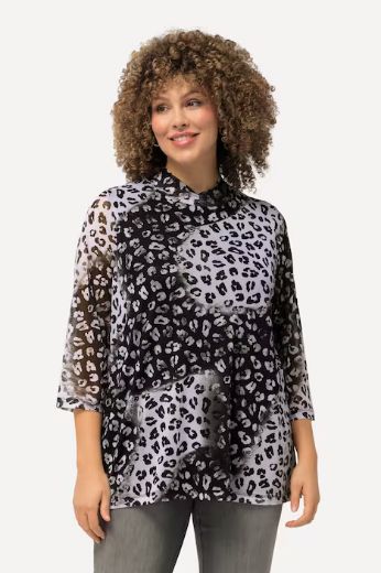 Plus size veliki brojevi Majica V ovratnika 3/4 rukavi za punije