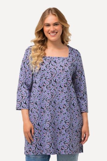 Plus size veliki brojevi Majica dužeg kroja 3/4 rukavi za punije
