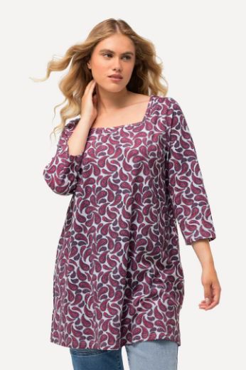 Plus size veliki brojevi Majica dužeg kroja 3/4 rukavi za punije