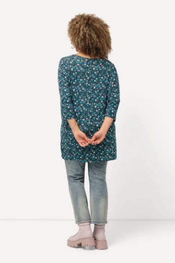 Plus size veliki brojevi Majica A kroja cvjetnog printa za punije