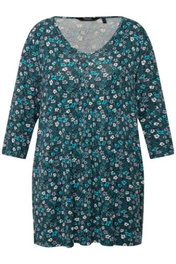 Plus size veliki brojevi Majica A kroja cvjetnog printa za punije