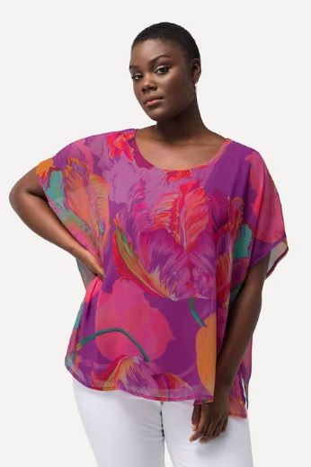 Plus size veliki brojevi Bluza elegantna s cvjetnim motivom za punije
