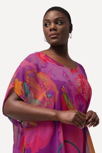 Plus size veliki brojevi Bluza elegantna s cvjetnim motivom za punije
