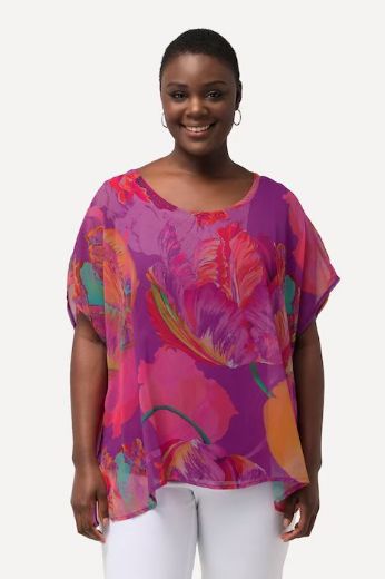 Plus size veliki brojevi Bluza elegantna s cvjetnim motivom za punije