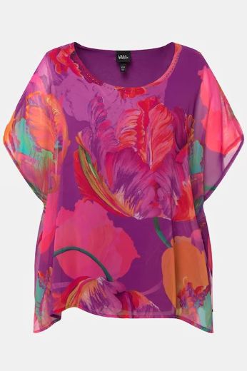 Plus size veliki brojevi Bluza elegantna s cvjetnim motivom za punije