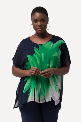 Plus size veliki brojevi Bluza elegantna s cvjetnim motivom za punije