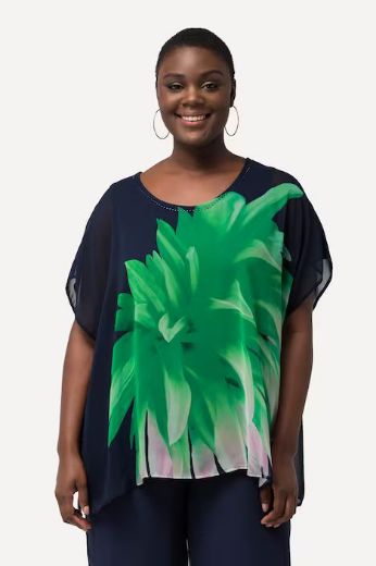 Plus size veliki brojevi Bluza elegantna s cvjetnim motivom za punije