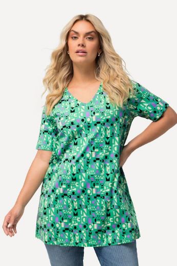 Plus size veliki brojevi Majica A kroja s printom slova za punije