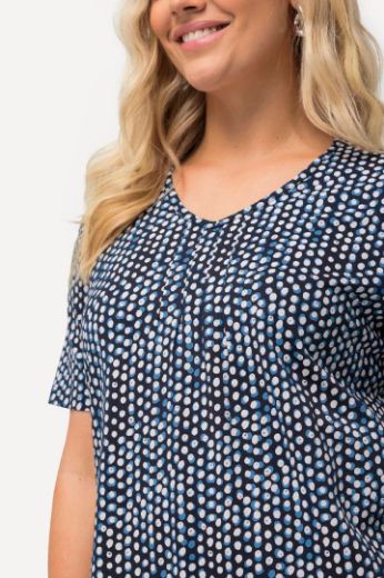 Plus size veliki brojevi Majica V ovratnika s printom nepravilnih krugova za punije